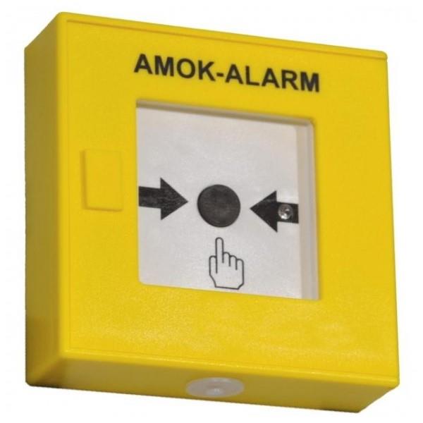 ASL-Ademco Hausalarm-Handmelder gelb für Innenbereich "AMOK-ALARM"