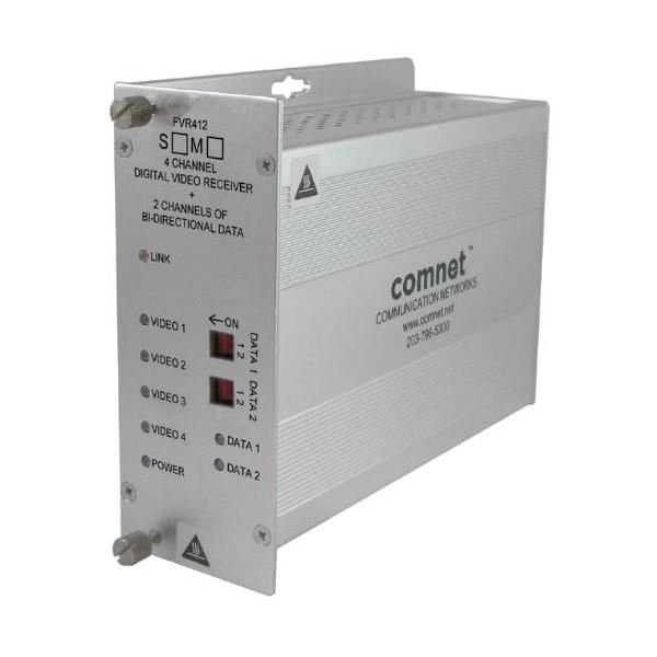 COMNET FVT412M1, Digital-Glasfaser-Sender, 4xVideo, 2x Daten Duplex, 1x Kontakt Duplex, 1 Faser, MM
