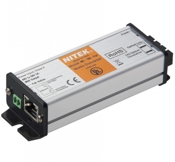 NITEK MS-100-POE Medienkonverter 1 Port Single PoE+
